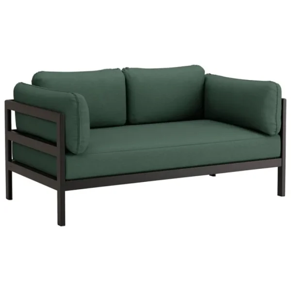 Mattiazzi Sofas Und Liegen-TIPTOE Easy 2-Sitzer-Sofa, Graphitschwarz - Waldgrün