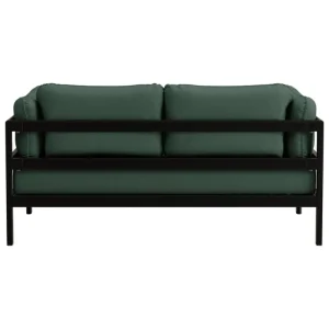 Mattiazzi Sofas Und Liegen-TIPTOE Easy 2-Sitzer-Sofa, Graphitschwarz - Waldgrün
