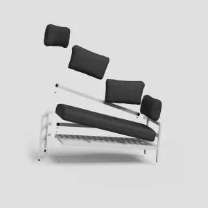 Mattiazzi Sofas Und Liegen-TIPTOE Easy 2-Sitzer-Sofa, Graphitschwarz - Waldgrün