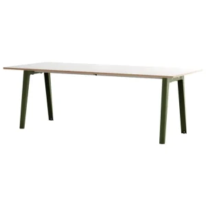 Eberhart Furniture Tische-TIPTOE New Modern Tisch, 220 x 95 cm, weißes Laminat - Rosmaringrün