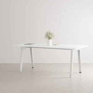 NORR11 Tische-TIPTOE New Modern Tisch, 190 x 95 cm, weißes Laminat - Wolkenweiß