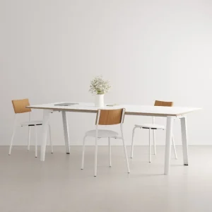 Muuto Tische-TIPTOE New Modern Tisch, 220 x 95 cm, weißes Laminat - Wolkenweiß