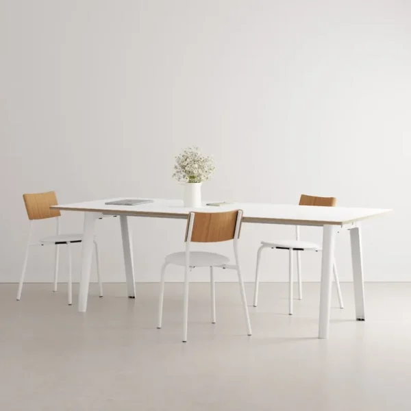 Muuto Tische-TIPTOE New Modern Tisch, 220 x 95 cm, weißes Laminat - Wolkenweiß