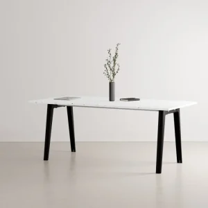 Stolab Tische-TIPTOE New Modern Tisch, 190 x 95 cm, weißes Laminat - Graphitschwarz