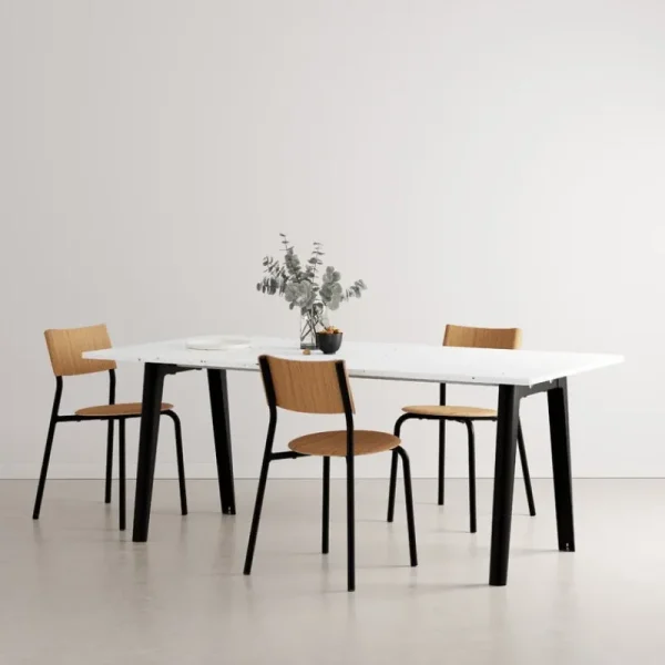 TIPTOE Tische-New Modern Tisch, 190 x 95 cm, rec. Kunststoff - Graphitschwarz