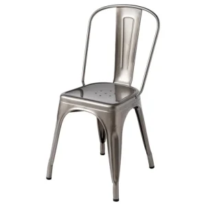 Artek Sitzgelegenheiten-Tolix Sessel A, glänzender Stahl