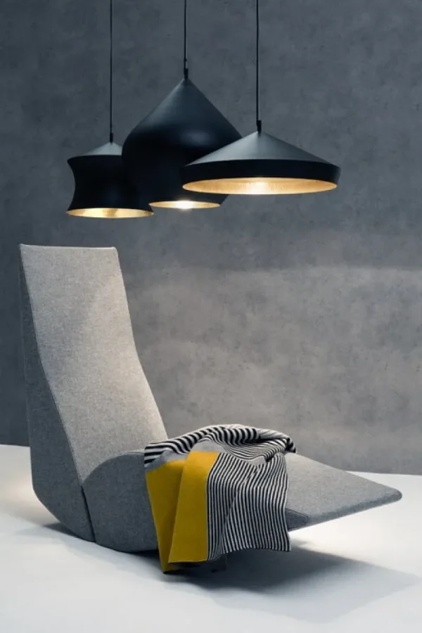 GUBI Deckenleuchten-Tom Dixon Beat Flat LED Pendelleuchte, Schwarz