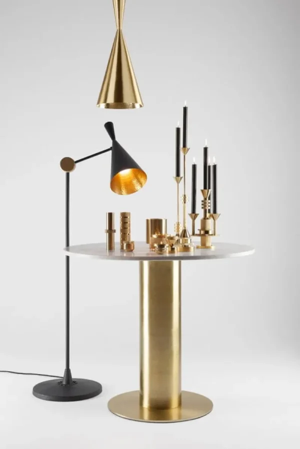 Le Klint Deckenleuchten-Tom Dixon Beat Tall LED Pendelleuchte, Messing gebürstet