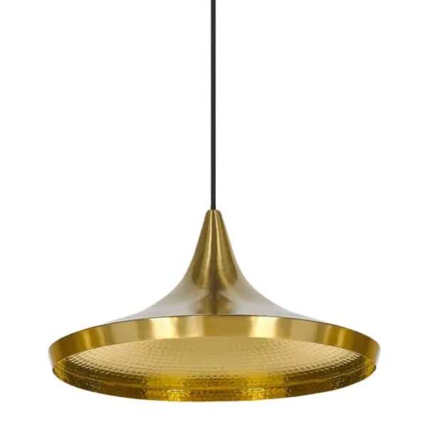 Marset Deckenleuchten-Tom Dixon Beat Wide LED Pendelleuchte, Messing gebürstet