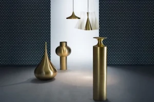 Marset Deckenleuchten-Tom Dixon Beat Wide LED Pendelleuchte, Messing gebürstet