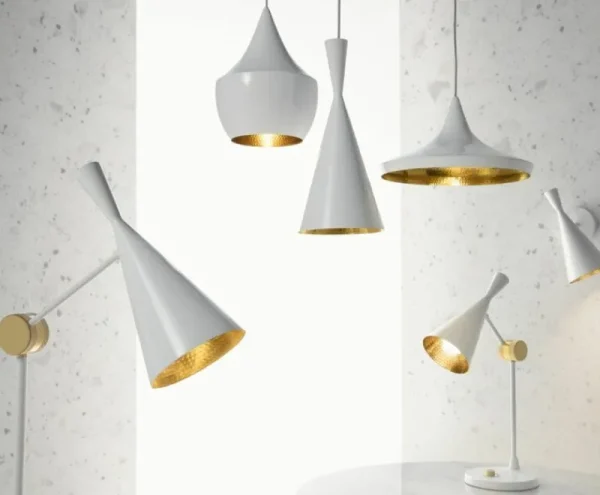 Luceplan Deckenleuchten-Tom Dixon Beat Wide LED-Pendelleuchte, Weiß