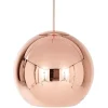 Pilke Lights Deckenleuchten-Tom Dixon Copper LED-Pendelleuchte, rund, 45 cm