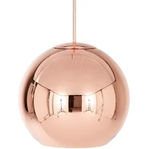 Pilke Lights Deckenleuchten-Tom Dixon Copper LED-Pendelleuchte, rund, 45 cm