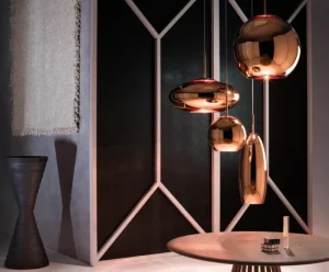 Pilke Lights Deckenleuchten-Tom Dixon Copper LED-Pendelleuchte, rund, 45 cm