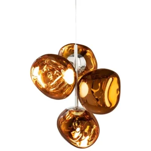 Tom Dixon Deckenleuchten-Melt Chandelier Mini Pendelleuchte, LED, gold