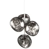 Bomma Deckenleuchten-Tom Dixon Melt Chandelier Mini Pendelleuchte, LED, silber