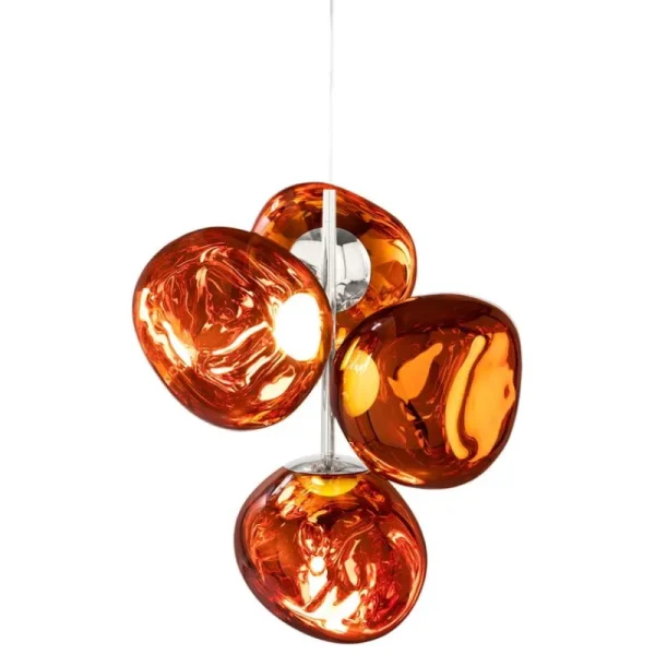 Bomma Deckenleuchten-Tom Dixon Melt Chandelier Mini Pendelleuchte, LED, Kupfer