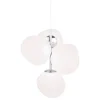 Tom Dixon Deckenleuchten-Melt Chandelier Mini Pendelleuchte, LED, Opal - Silber