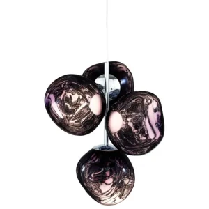 Tom Dixon Deckenleuchten-Melt Chandelier Mini Pendelleuchte, LED, Rauch