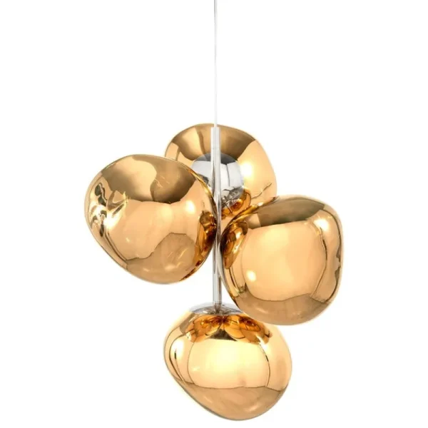 Tom Dixon Deckenleuchten-Melt Chandelier Mini Pendelleuchte, LED, gold