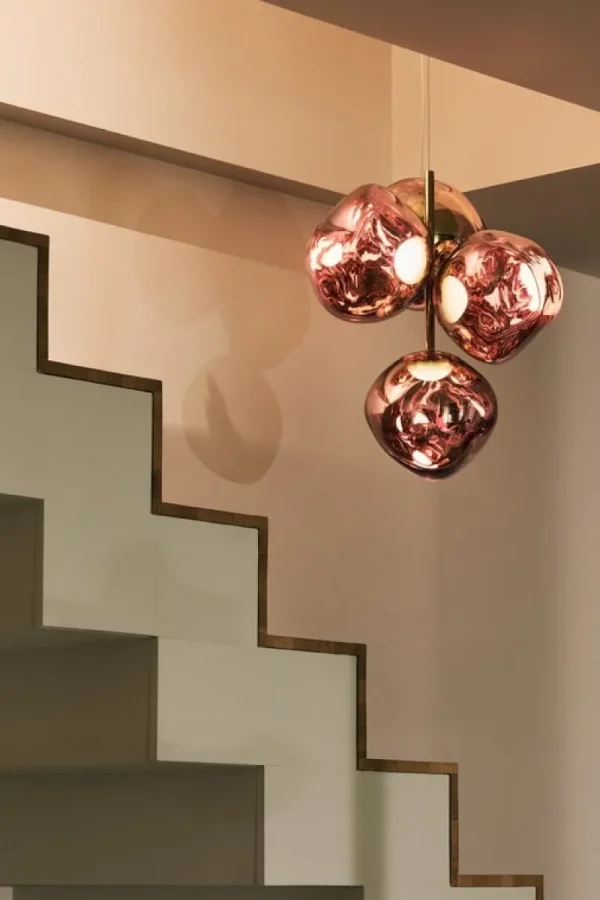 Bomma Deckenleuchten-Tom Dixon Melt Chandelier Mini Pendelleuchte, LED, Kupfer