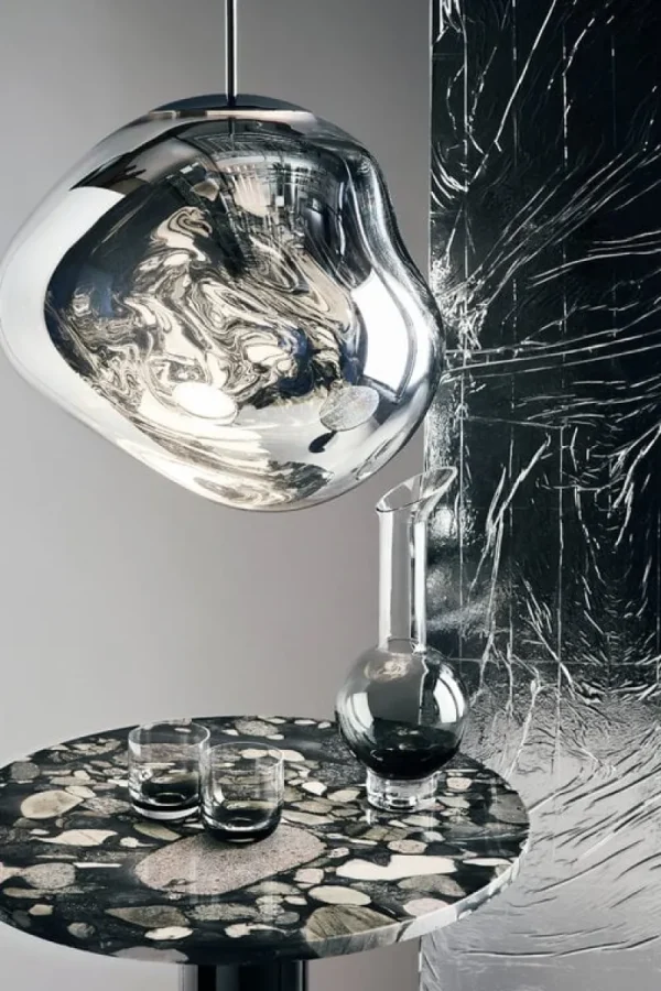 Pilke Lights Deckenleuchten-Tom Dixon Melt LED Pendelleuchte, Chrom