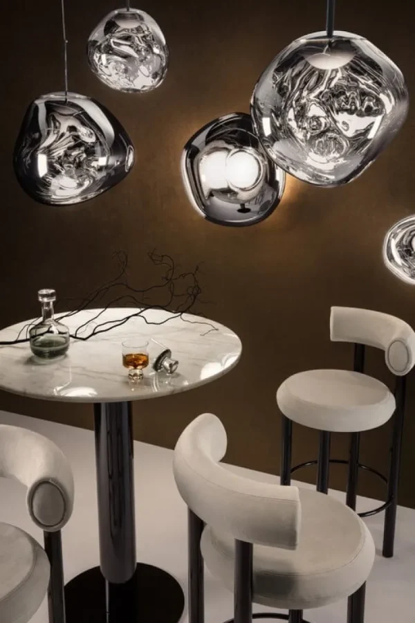Pilke Lights Deckenleuchten-Tom Dixon Melt LED Pendelleuchte, Chrom