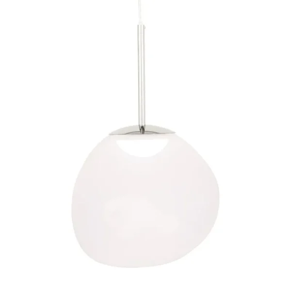 Normann Copenhagen Deckenleuchten-Tom Dixon Melt Mini Pendelleuchte, LED, Opal - Silber