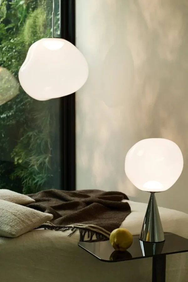 Nemo Lighting Deckenleuchten-Tom Dixon Melt Pendelleuchte, LED, Opal - Silber