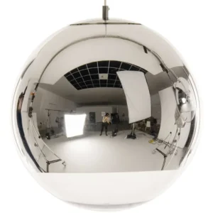 Tom Dixon Deckenleuchten-Mirror Ball LED Pendelleuchte, 50 cm, Silber