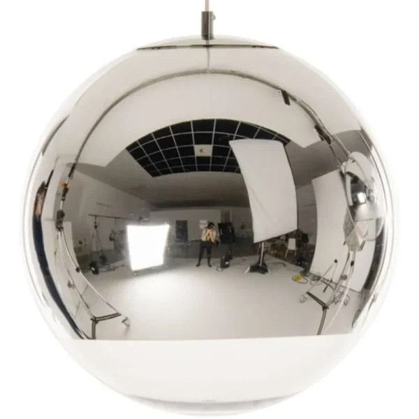 Tom Dixon Deckenleuchten-Mirror Ball LED Pendelleuchte, 50 cm, Silber