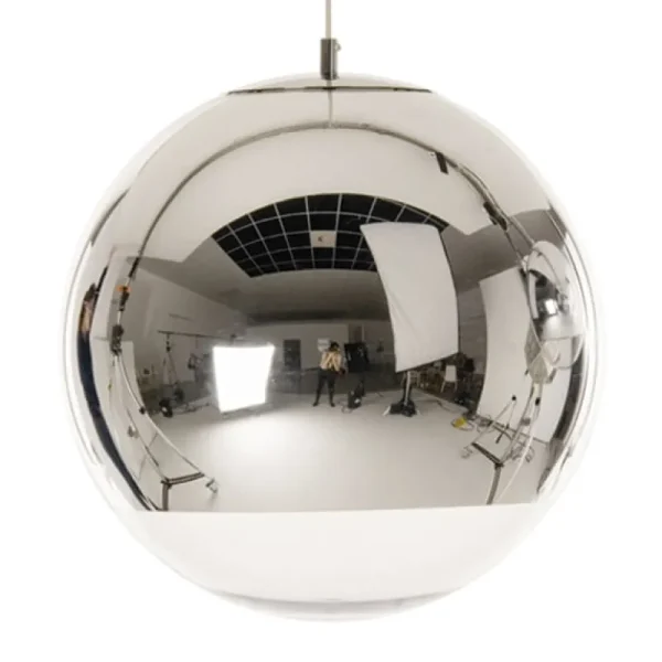 Tom Dixon Deckenleuchten-Mirror Ball LED Pendelleuchte, 40 cm, Silber