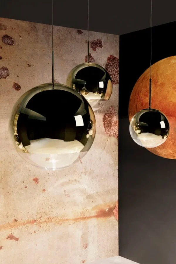 Tom Dixon Deckenleuchten-Mirror Ball LED Pendelleuchte, 50 cm, Silber