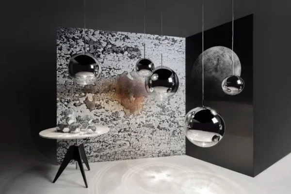 Tom Dixon Deckenleuchten-Mirror Ball LED Pendelleuchte, 50 cm, Silber