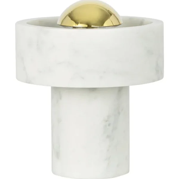 GUBI Tischlampen | Tragbare Lampen-Tom Dixon Stone LED-Tischleuchte, tragbar, weißer Marmor