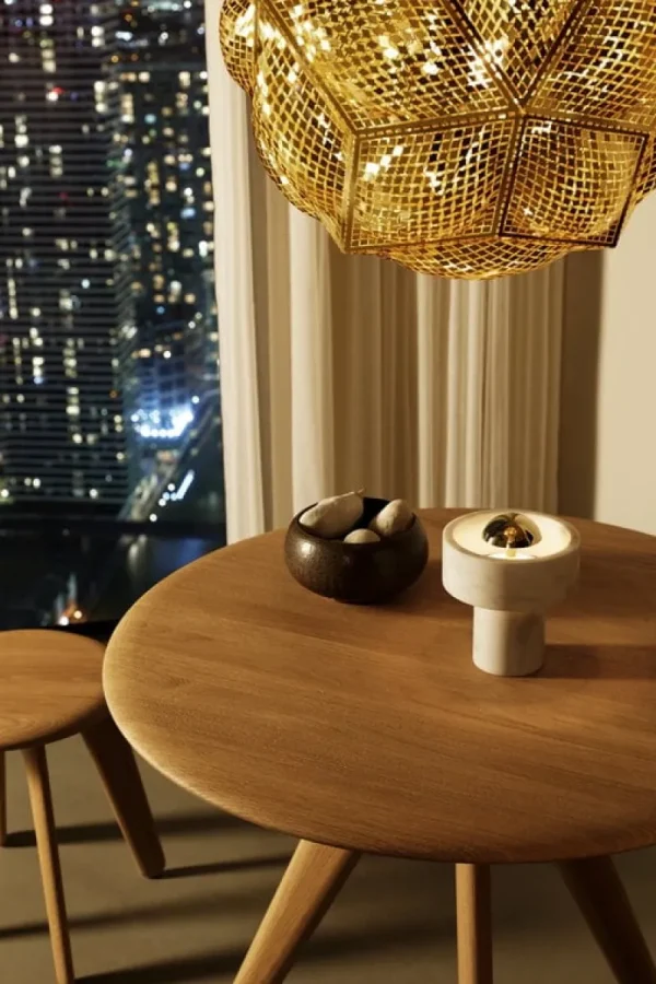 GUBI Tischlampen | Tragbare Lampen-Tom Dixon Stone LED-Tischleuchte, tragbar, weißer Marmor