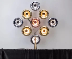 Artemide Wandleuchten-Tom Dixon Void Surface LED-Wandleuchte, Messing