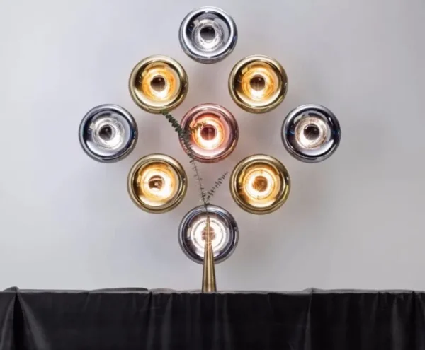 Artemide Wandleuchten-Tom Dixon Void Surface LED-Wandleuchte, Messing