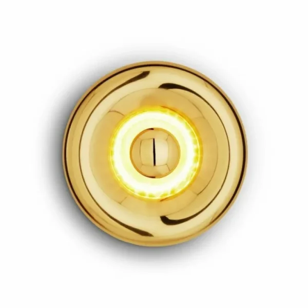 Artemide Wandleuchten-Tom Dixon Void Surface LED-Wandleuchte, Messing