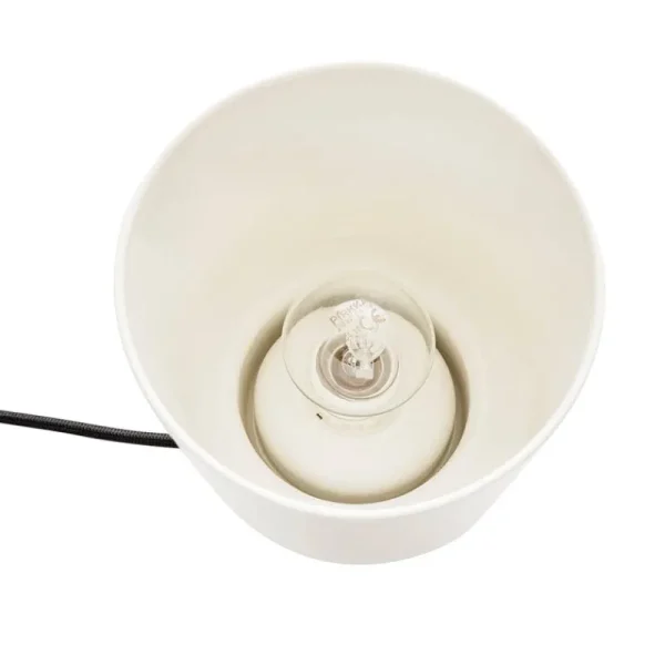 Marset Tischlampen-Tonfisk Design Ilta Tischleuchte, 18 cm, Weiß – Eiche