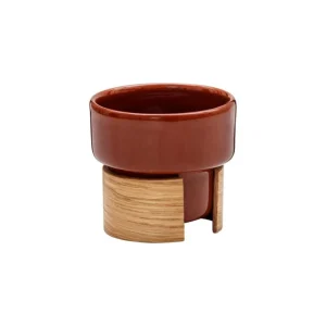 Tonfisk Design Geschirr^Warm Espressotasse, 0,8 dl, 2 Stück, Braun - Eiche