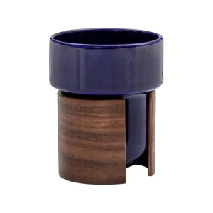 Tonfisk Design Geschirr^Warm Tasse, 2,4 dl, 2 Stück, Blau - Walnuss