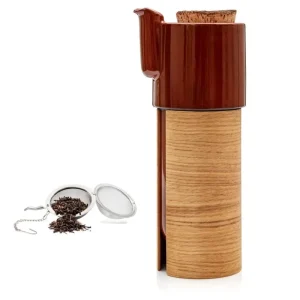 Tonfisk Design Karaffen Und Krüge^Warm Teekanne, 1,1 l, Braun - Eiche, Korkdeckel