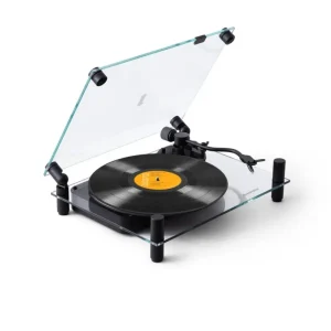 Transparent Unterhaltungselektronik^Turntable, schwarz