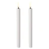 Iittala Kerzen Und Kerzenhalter-Uyuni Lighting LED Mini-Spitzkerze 2 Stück, 1,3 x 12 cm, Nordic White