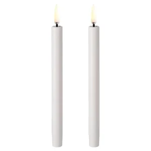 Iittala Kerzen Und Kerzenhalter-Uyuni Lighting LED Mini-Spitzkerze 2 Stück, 1,3 x 12 cm, Nordic White