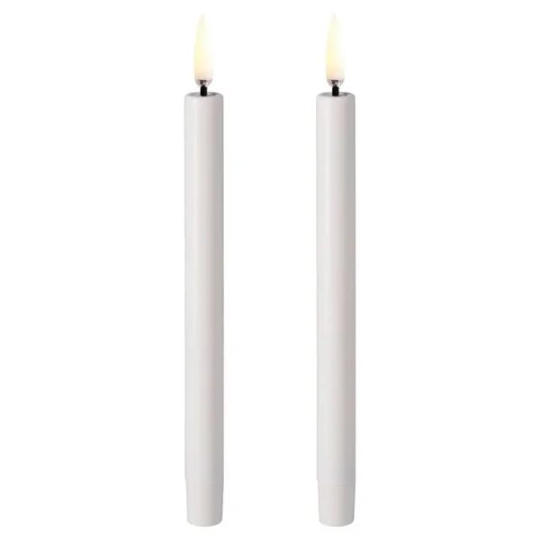 Iittala Kerzen Und Kerzenhalter-Uyuni Lighting LED Mini-Spitzkerze 2 Stück, 1,3 x 12 cm, Nordic White