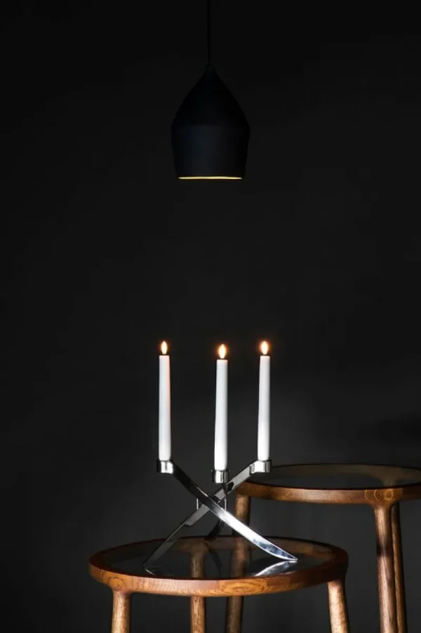 Iittala Kerzen Und Kerzenhalter-Uyuni Lighting LED Mini-Spitzkerze 2 Stück, 1,3 x 12 cm, Nordic White