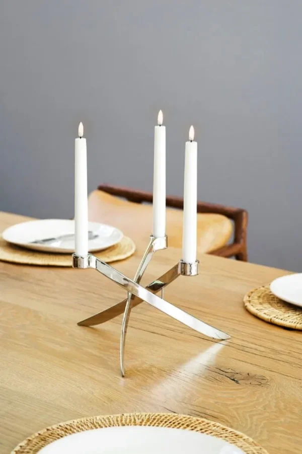 Iittala Kerzen Und Kerzenhalter-Uyuni Lighting LED Mini-Spitzkerze 2 Stück, 1,3 x 12 cm, Nordic White