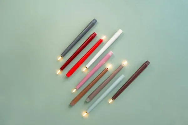 &Tradition Kerzen Und Kerzenhalter-Uyuni Lighting LED Spitzkerze, 25 cm, 2 Stück, Nordic White